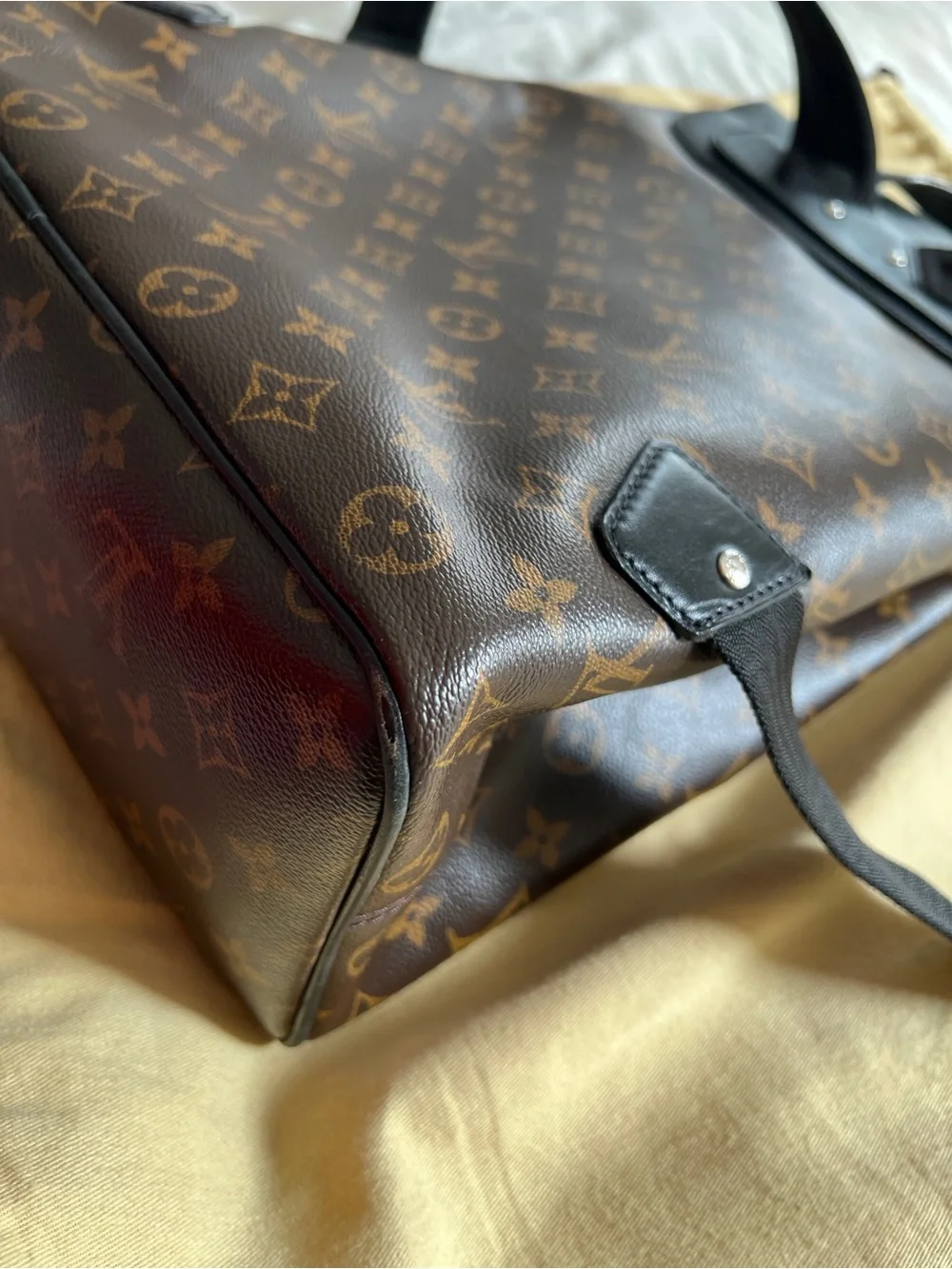 Authentic LOUIS VUITTON Monogram Macassar Palk Backpack